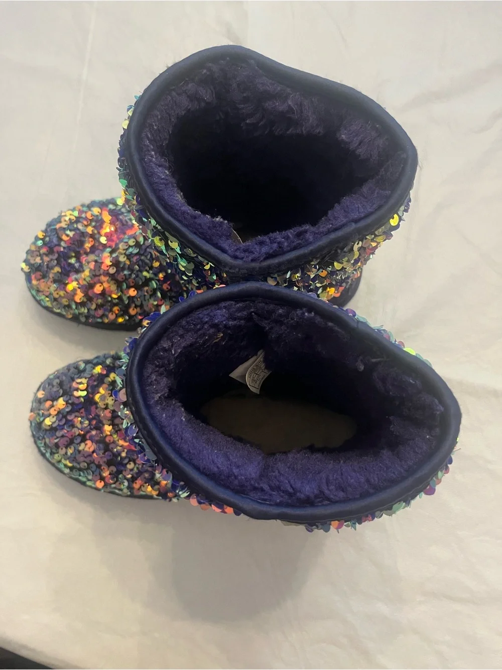 UGG Sequined Mid-Calf Boots in Iridescent Multi